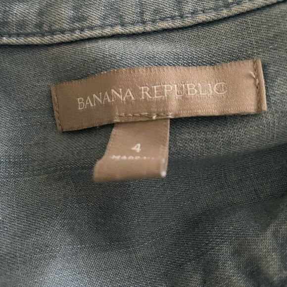 Women’s Banana Republic Belted Denim Dress Size 4 - Picture 6 of 6